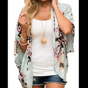 Floral Mint Kimono